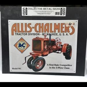 Allis Chalmers Tractor - Model U Lithographed Steel Sign